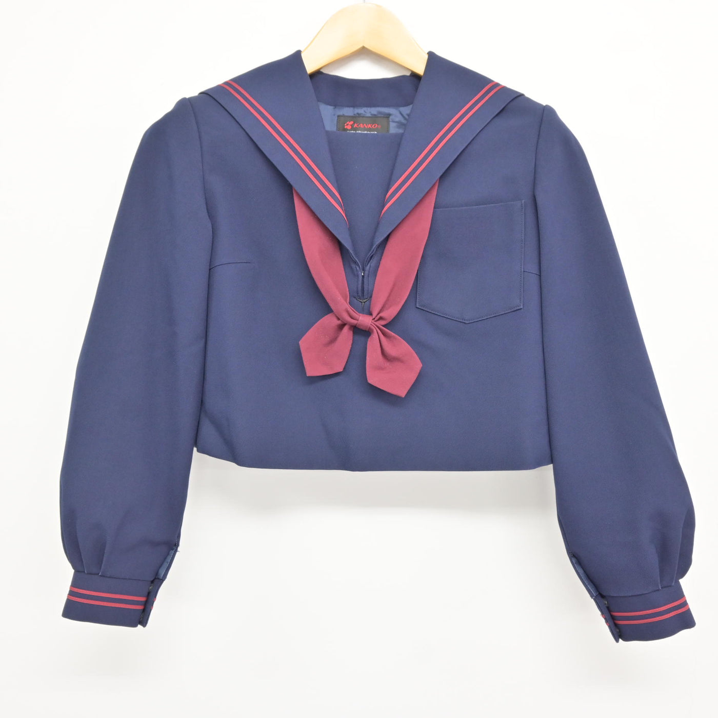 【中古】熊本県 南関中学校 女子制服 3点 (セーラー服・ジャンパースカート) sf115370