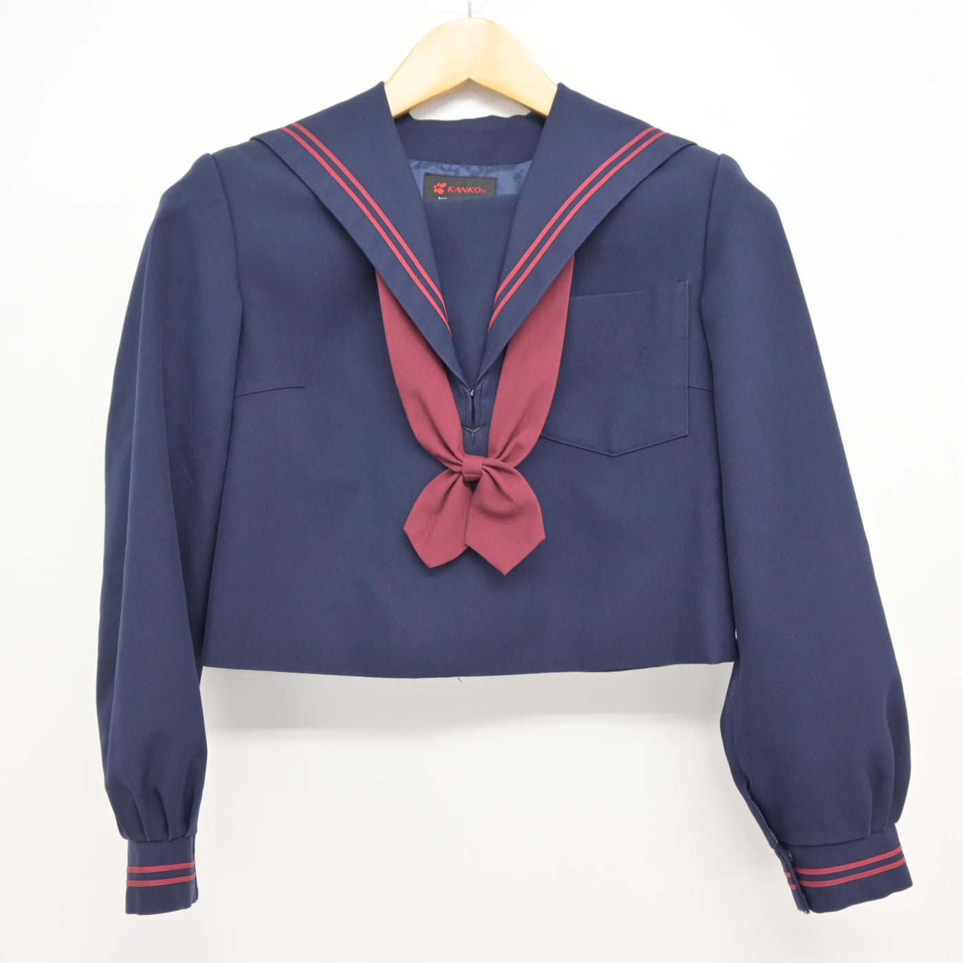 【中古】熊本県 南関中学校 女子制服 3点 (セーラー服・ジャンパースカート) sf115371