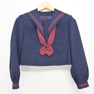 【中古】熊本県 南関中学校 女子制服 3点 (セーラー服・ジャンパースカート) sf115371