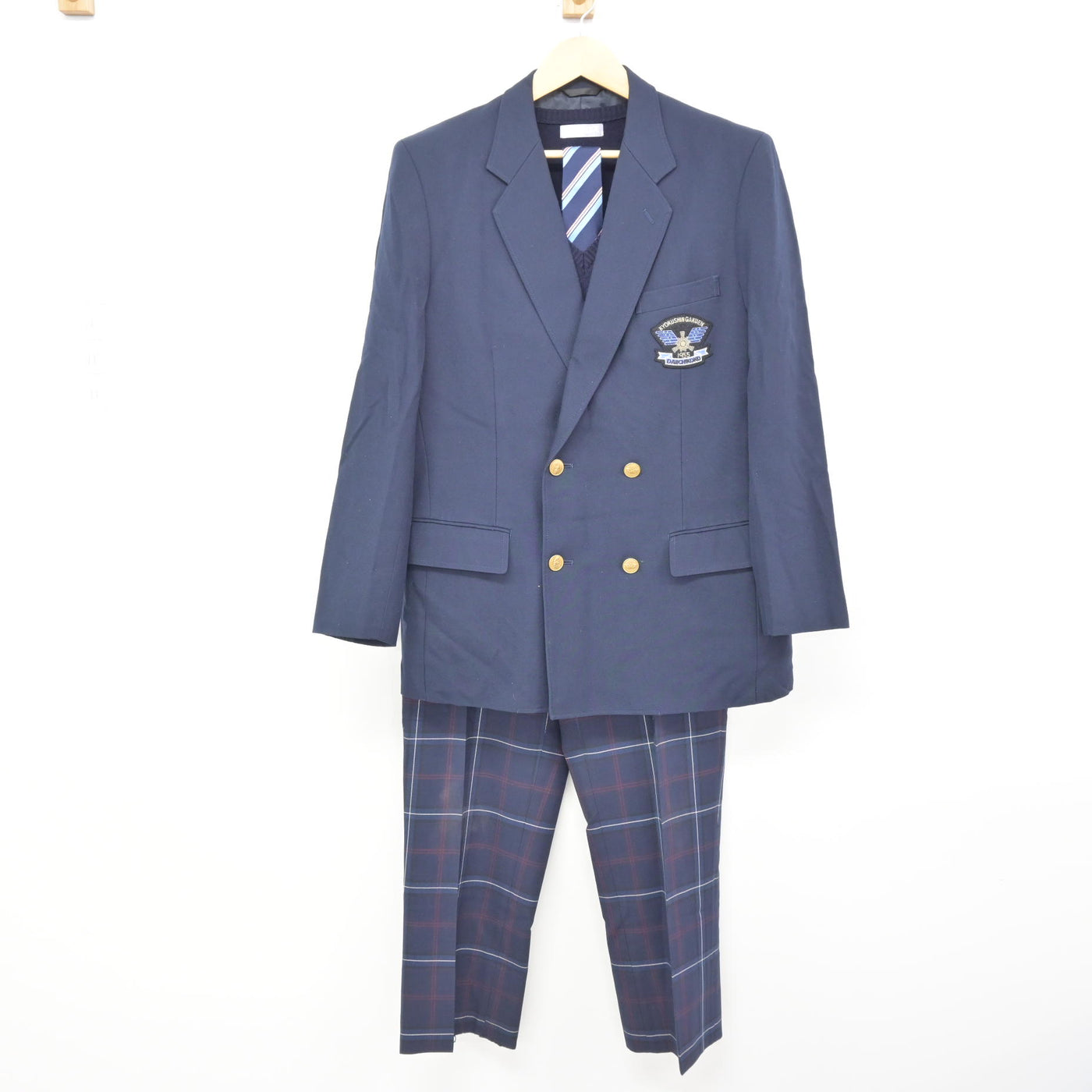 【中古】宮崎県 宮崎第一高等学校 男子制服 4点 (ブレザー・ニットベスト・ズボン) sf115379