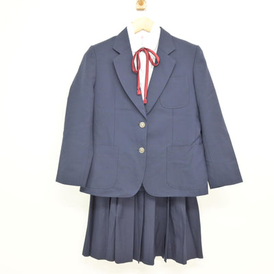 【中古】埼玉県 川島町立西中学校 女子制服 4点 (ブレザー・シャツ・スカート) sf115389