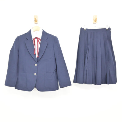 【中古】埼玉県 川島町立西中学校 女子制服 4点 (ブレザー・シャツ・スカート) sf115389