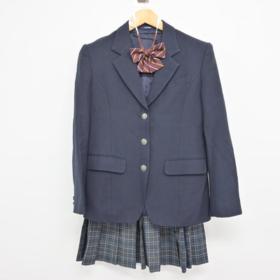 【中古】東京都 江戸川高等学校 女子制服 4点 (ブレザー・スカート) sf115393