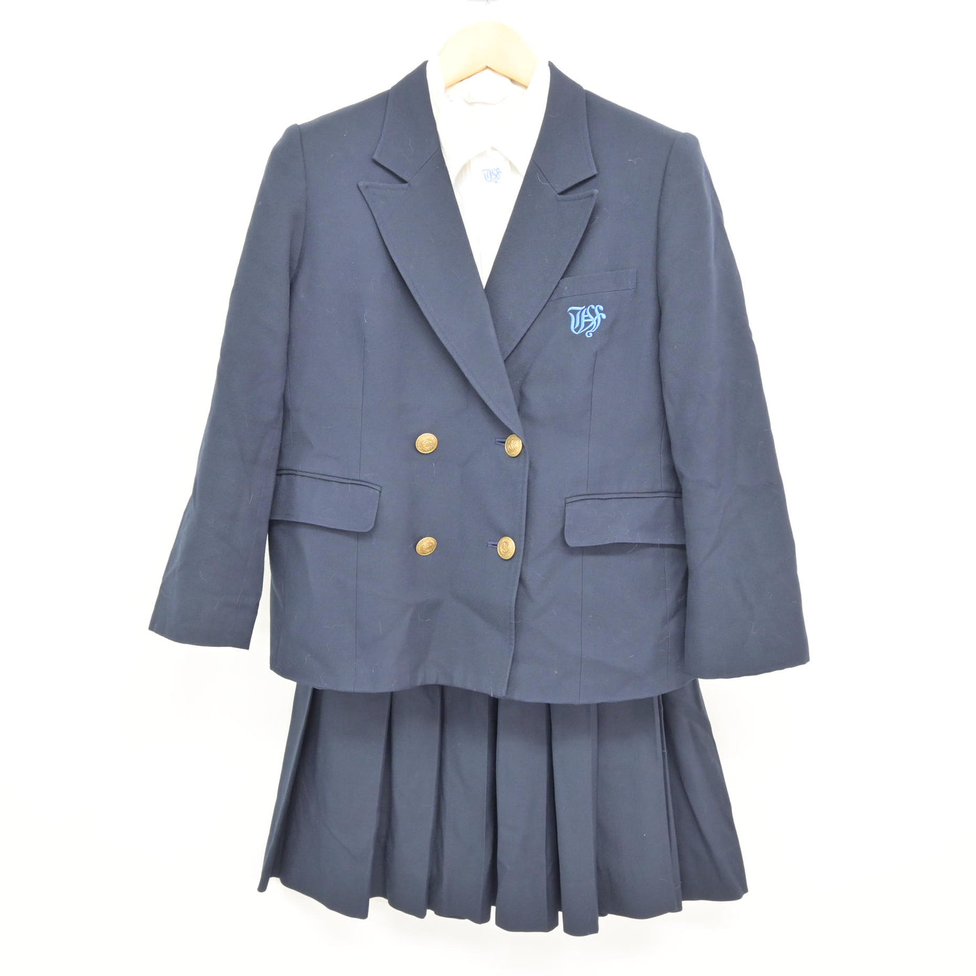 【中古】兵庫県 神戸常盤女子高等学校 女子制服 3点 (ブレザー・シャツ・スカート) sf115401