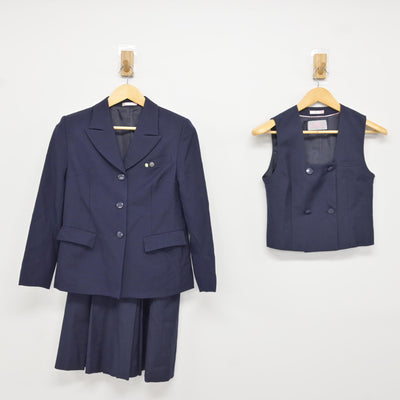 【中古】埼玉県 所沢北高等学校 女子制服 5点 (ブレザー・ベスト・スカート) sf115409