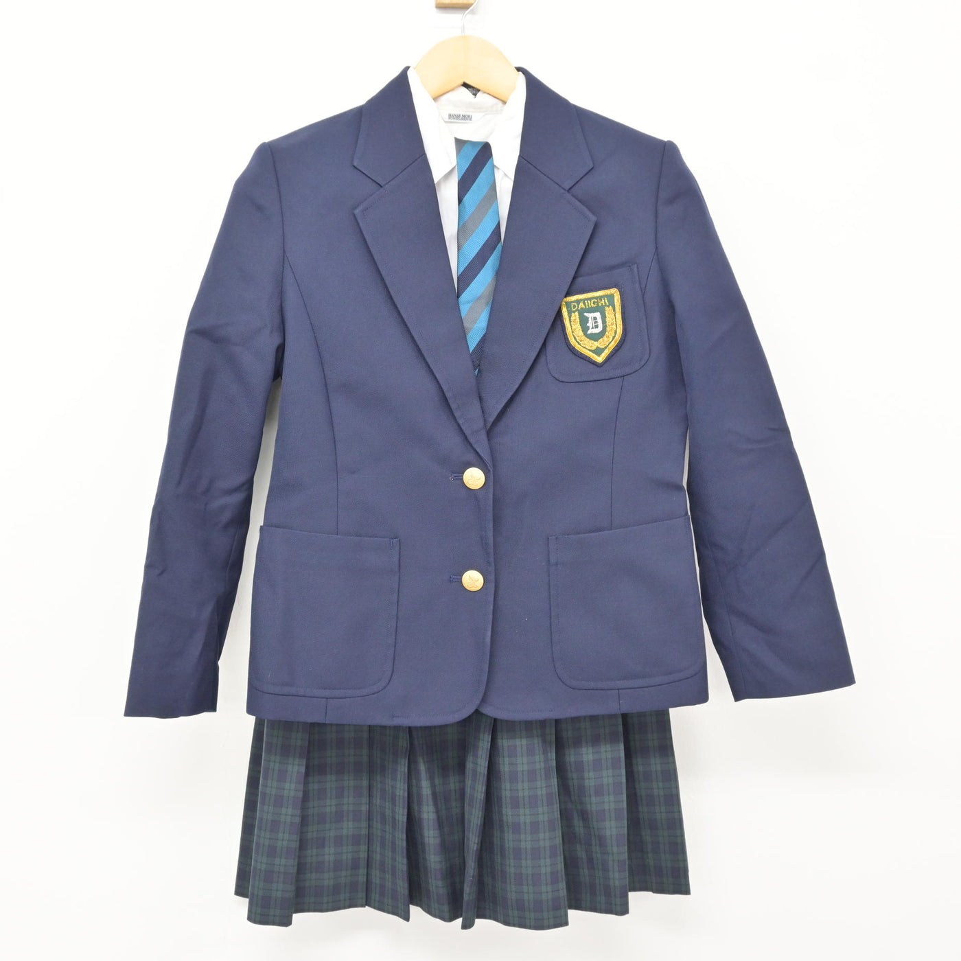 【中古】福岡県 第一薬科大学付属高等学校 女子制服 5点 (ブレザー・シャツ・スカート) sf115422