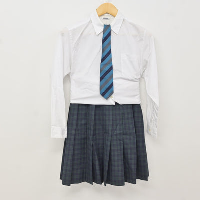 【中古】福岡県 第一薬科大学付属高等学校 女子制服 5点 (ブレザー・シャツ・スカート) sf115422