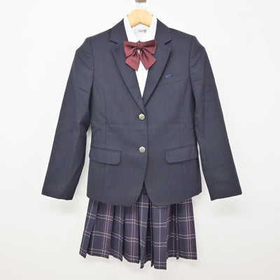 【中古】兵庫県 有馬中学校 女子制服 4点 (ブレザー・シャツ・スカート) sf115434