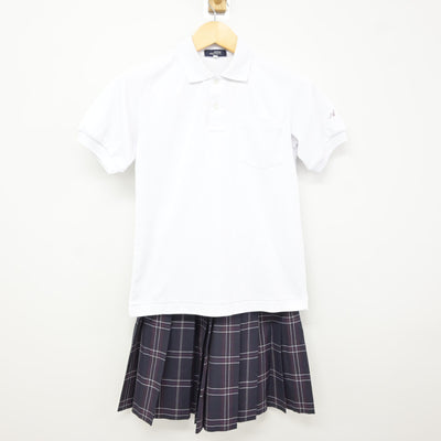 【中古】兵庫県 有馬中学校 女子制服 2点 (シャツ・スカート) sf115435