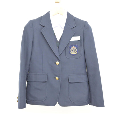 【中古】沖縄県 沖縄尚学高等学校・附属中学校 女子制服 3点 (ブレザー・ベスト・シャツ) sf115461