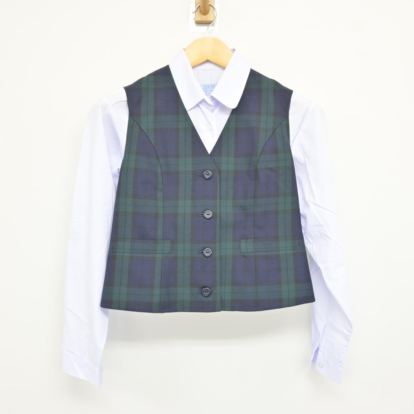 【中古】沖縄県 沖縄尚学高等学校・附属中学校 女子制服 3点 (ブレザー・ベスト・シャツ) sf115461