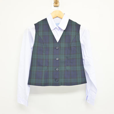 【中古】沖縄県 沖縄尚学高等学校・附属中学校 女子制服 3点 (ブレザー・ベスト・シャツ) sf115461