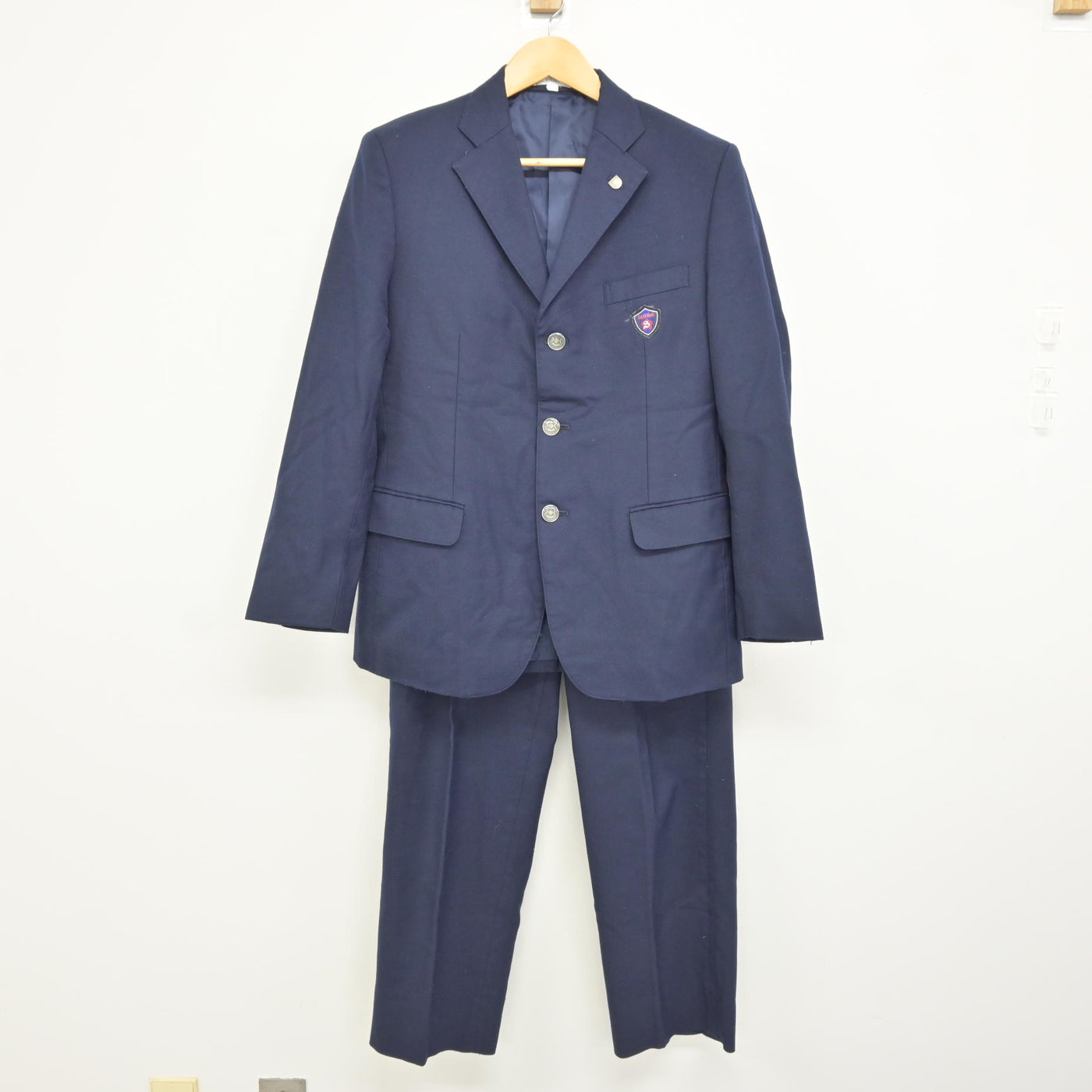 中古】兵庫県 三田モードビジネス専門学校 男子制服 3点 (ブレザー