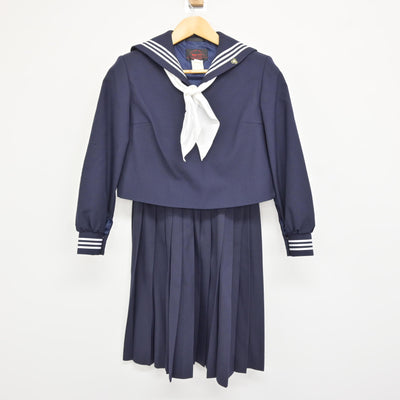 【中古】広島県 広島皆実高等学校 女子制服 4点 (セーラー服・スカート) sf115552