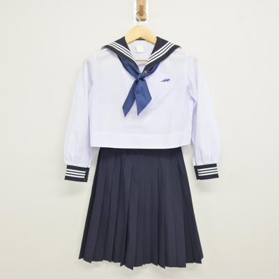 【中古】広島県 広島皆実高等学校 女子制服 4点 (セーラー服・スカート) sf115567