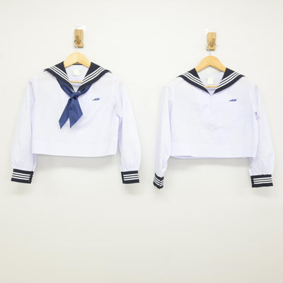 【中古】広島県 広島皆実高等学校 女子制服 4点 (セーラー服・スカート) sf115567