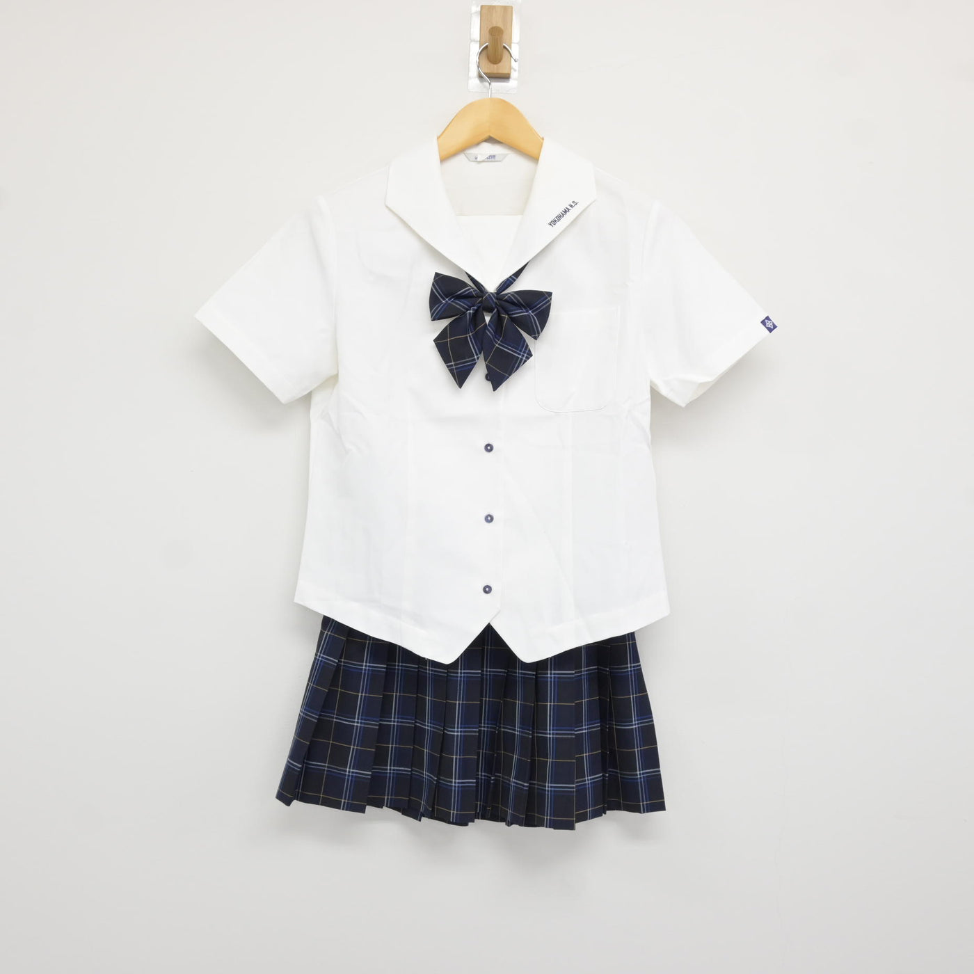 【中古】神奈川県 横浜高等学校 女子制服 3点 (ブラウス・スカート) sf115570