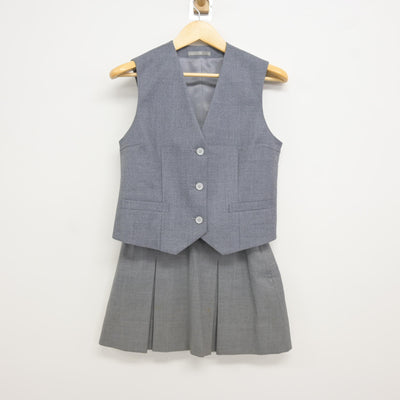 【中古】千葉県 津田沼高等学校 女子制服 3点 (ブレザー・ベスト・スカート) sf115579