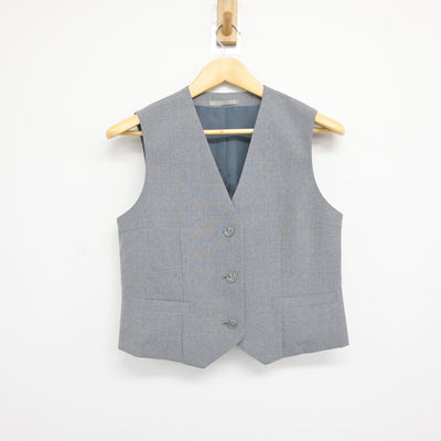 【中古】千葉県 津田沼高等学校 女子制服 3点 (ベスト・スカート) sf115580