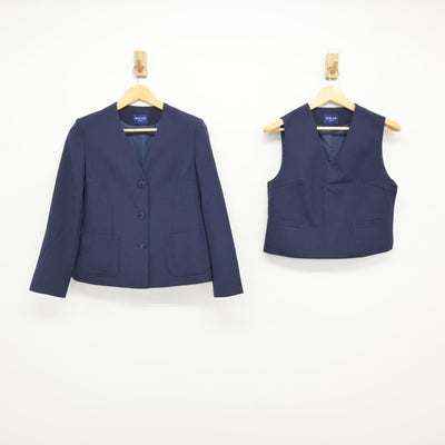 【中古】埼玉県 初雁中学校 女子制服 4点 (ブレザー・ベスト・スカート) sf115583