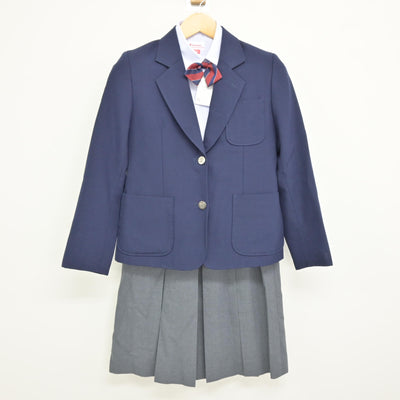 【中古】千葉県 末広中学校 女子制服 4点 (ブレザー・シャツ・スカート) sf115593