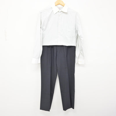【中古】鹿児島県 明桜館高等学校 男子制服 4点 (ブレザー・シャツ・ズボン) sf115601