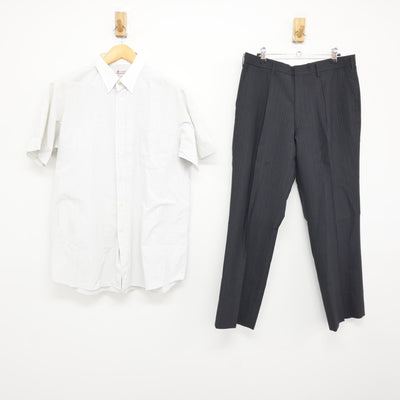 【中古】鹿児島県 明桜館高等学校 男子制服 2点 (シャツ・ズボン) sf115602