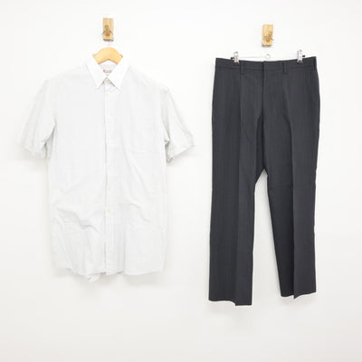 【中古】鹿児島県 明桜館高等学校 男子制服 2点 (シャツ・ズボン) sf115605