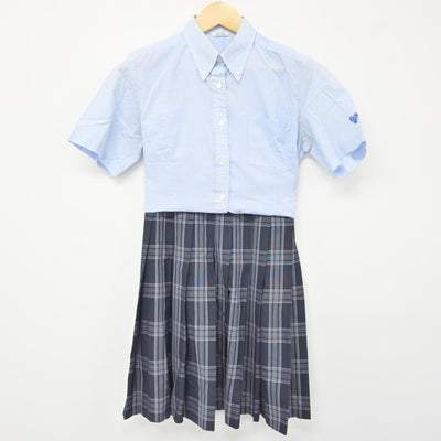 【中古】鹿児島県 樟南高等学校/旧制服 女子制服 3点 (ニットベスト・シャツ・スカート) sf115608