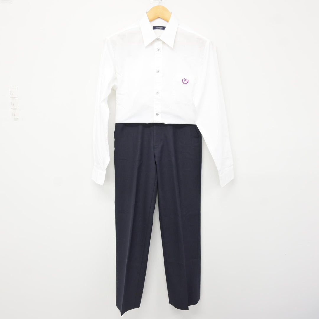 中古】愛媛県 新居浜工業高等専門学校 男子制服 3点 (ブレザー・シャツ