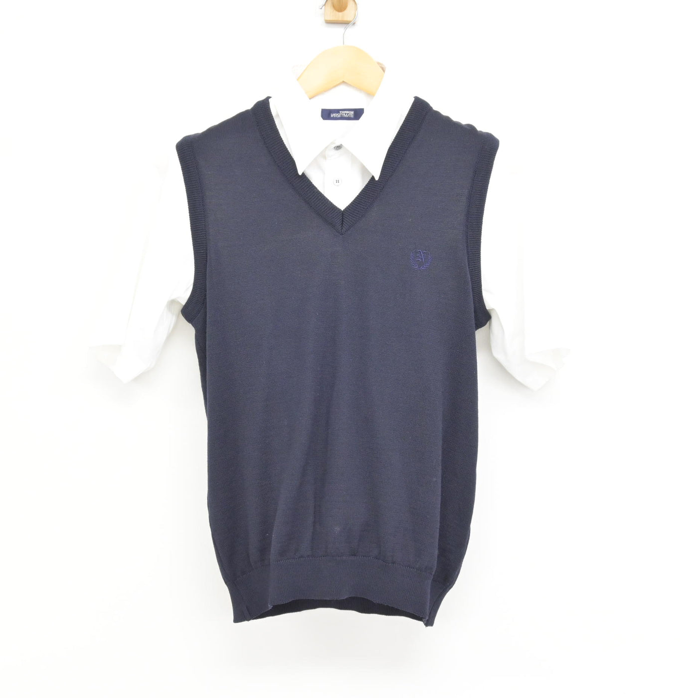 中古】愛媛県 新居浜工業高等専門学校 男子制服 2点 (ニットベスト 
