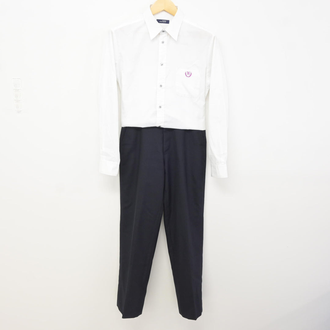 中古】愛媛県 新居浜工業高等専門学校 男子制服 2点 (シャツ・ズボン