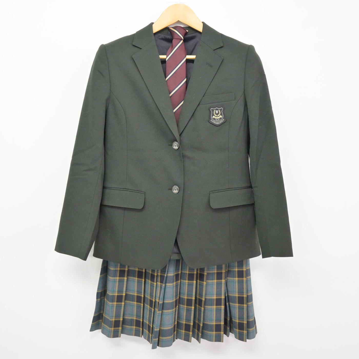 【中古】北海道 野幌中学校 女子制服 4点 (ブレザー・スカート) sf115675
