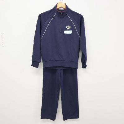 【中古】長崎県 長与第二中学校 女子制服 2点 (ジャージ 上・ジャージ 下) sf115679