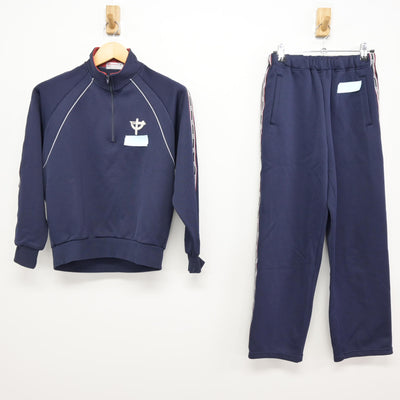 【中古】長崎県 長与第二中学校 女子制服 2点 (ジャージ 上・ジャージ 下) sf115679
