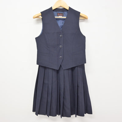【中古】長崎県 長与第二中学校/旧制服 女子制服 3点 (ブレザー・ベスト・スカート) sf115681