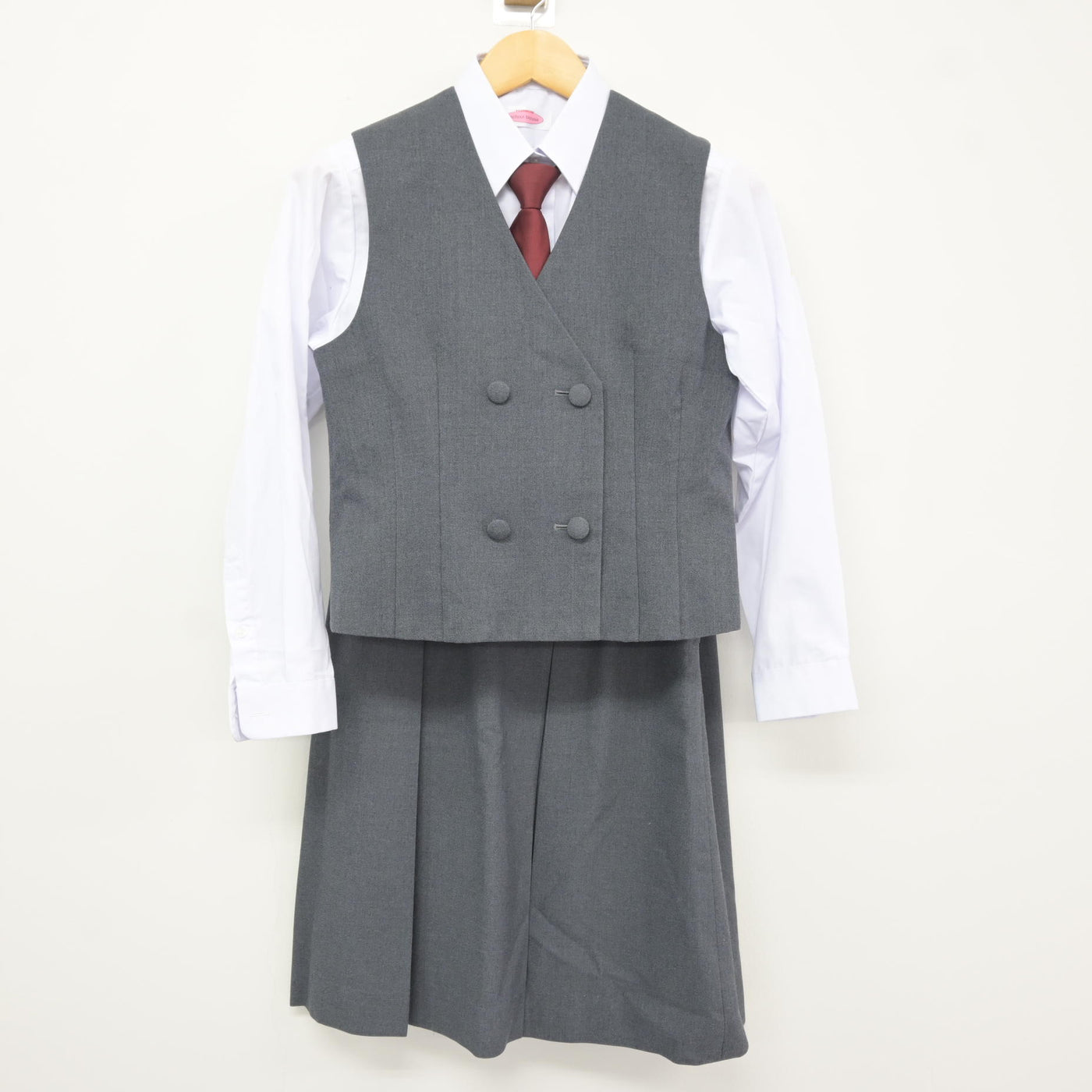 【中古】鹿児島県 錦江湾高等学校/旧制服 女子制服 5点 (ブレザー・ベスト・シャツ・スカート) sf115685