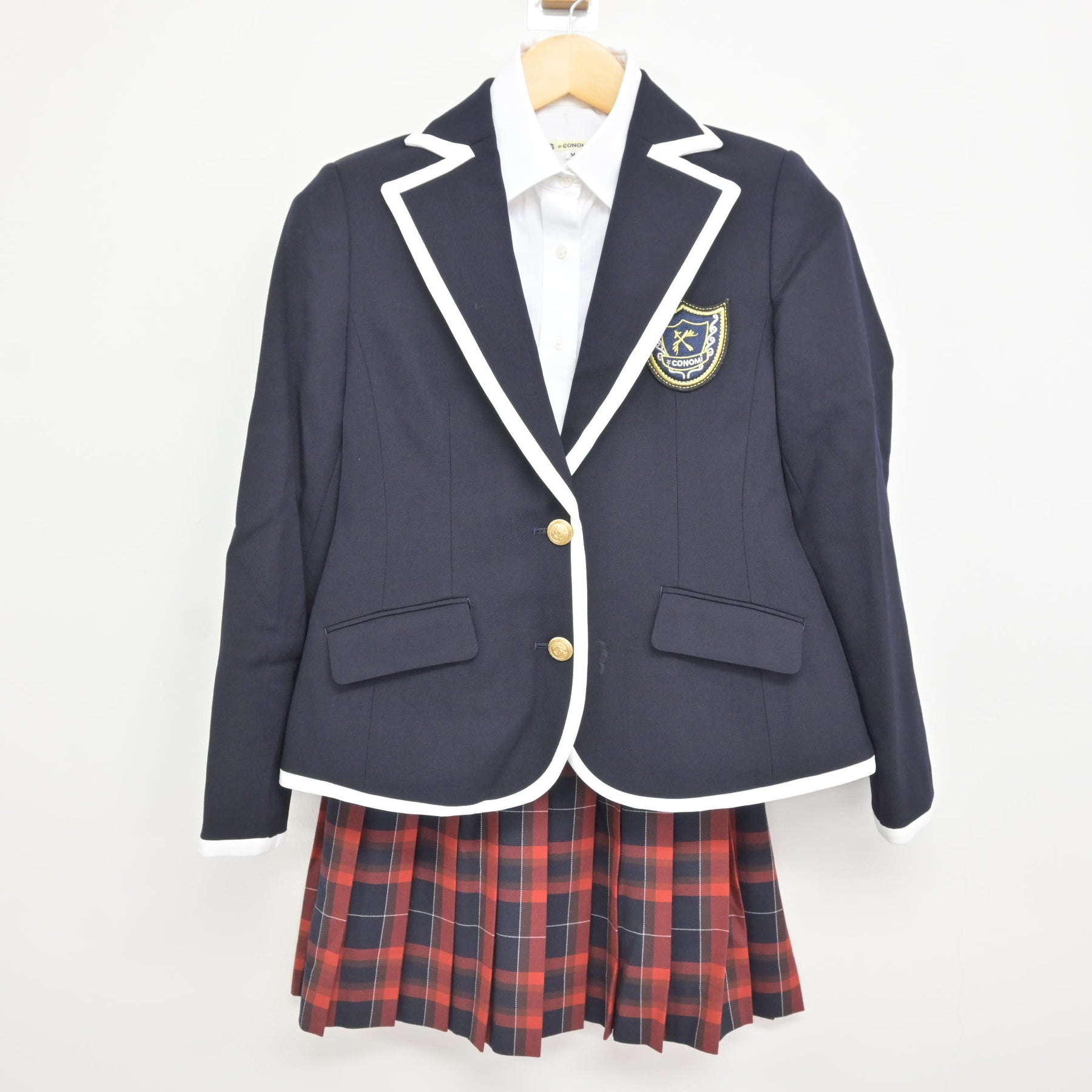中古】 CONOMi ブランド制服 女子制服 3点 (ブレザー・シャツ