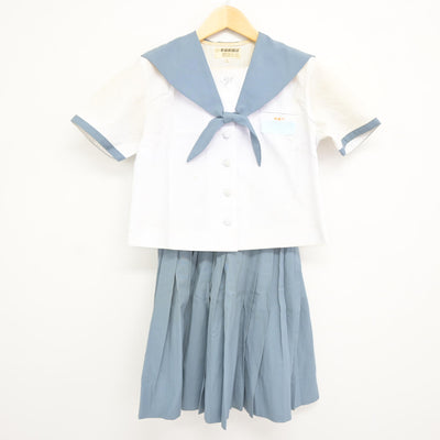 【中古】沖縄県 神森中学校 女子制服 2点 (セーラー服・スカート) sf115713
