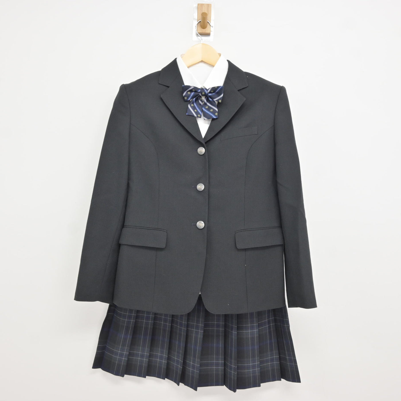 【中古】愛知県 豊橋高等学校 女子制服 4点 (ブレザー・シャツ・スカート) sf115770