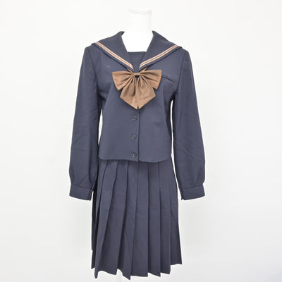 【中古】岡山県 岡山南高等学校 女子制服 5点 (ブレザー・セーラー服・スカート) sf115813