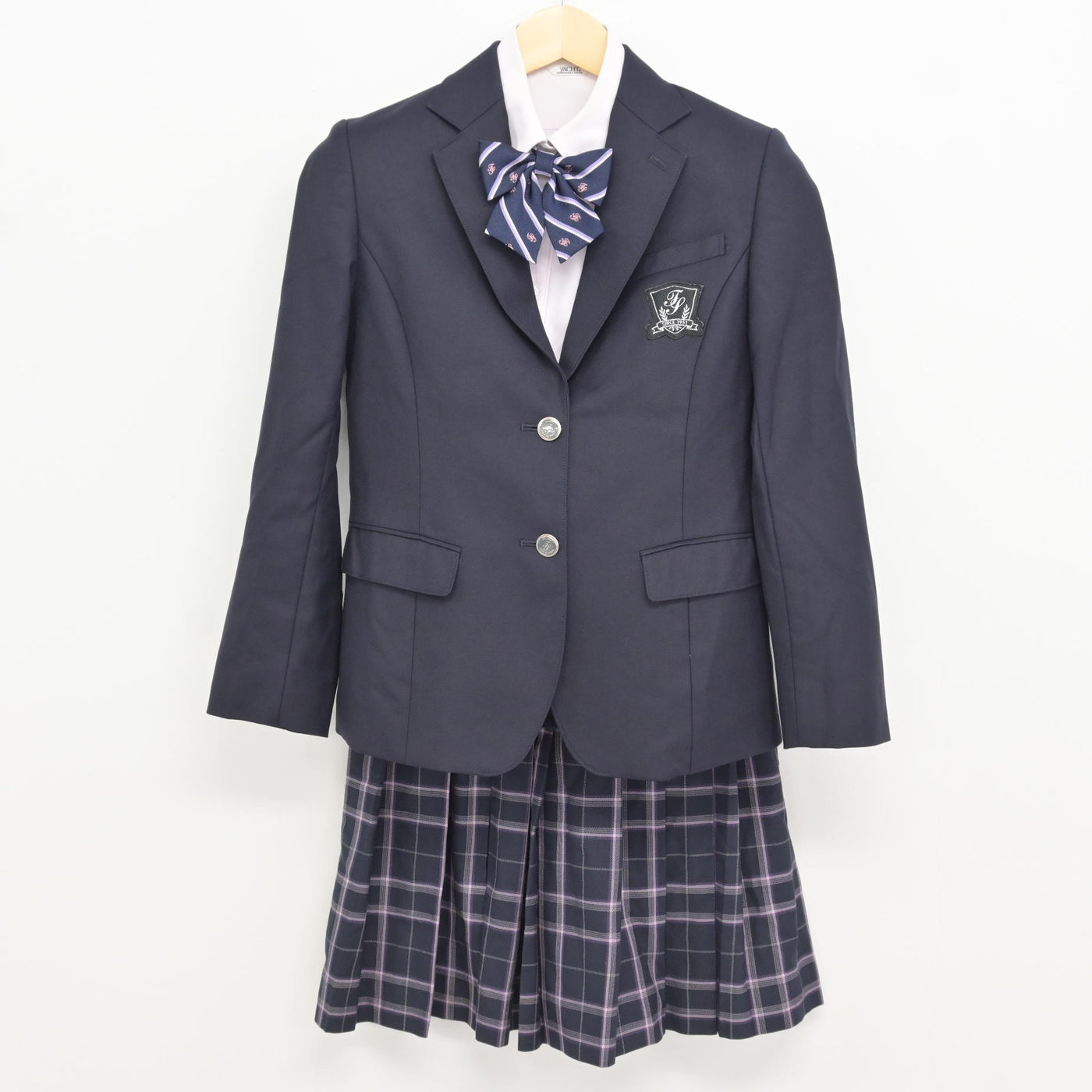 【中古】静岡県 東海大学付属静岡翔洋高等学校・中等部 女子制服 4点 (ブレザー・シャツ・スカート) sf115822