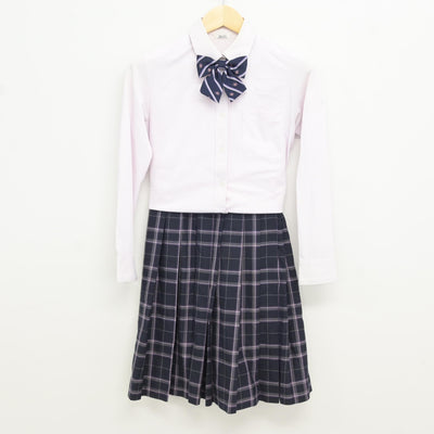 【中古】静岡県 東海大学付属静岡翔洋高等学校・中等部 女子制服 4点 (ブレザー・シャツ・スカート) sf115822
