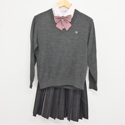 【中古】東京都 東洋女子高等学校 女子制服 5点 (ブレザー・ニット・シャツ・スカート) sf115823