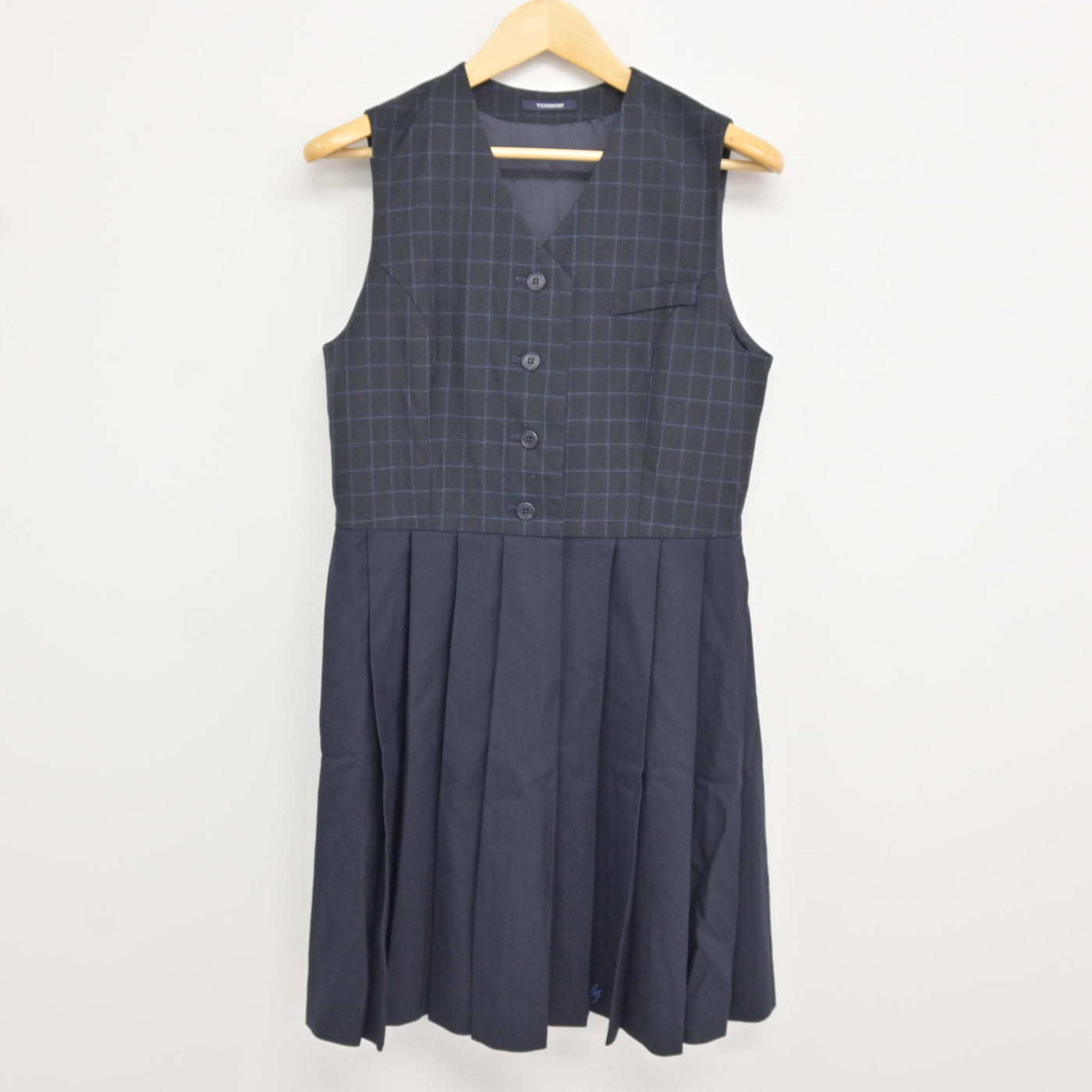 【中古】佐賀県 佐賀女子短期大学付属佐賀女子高等学校 女子制服 3点 (ブレザー・ジャンパースカート・シャツ) sf115829