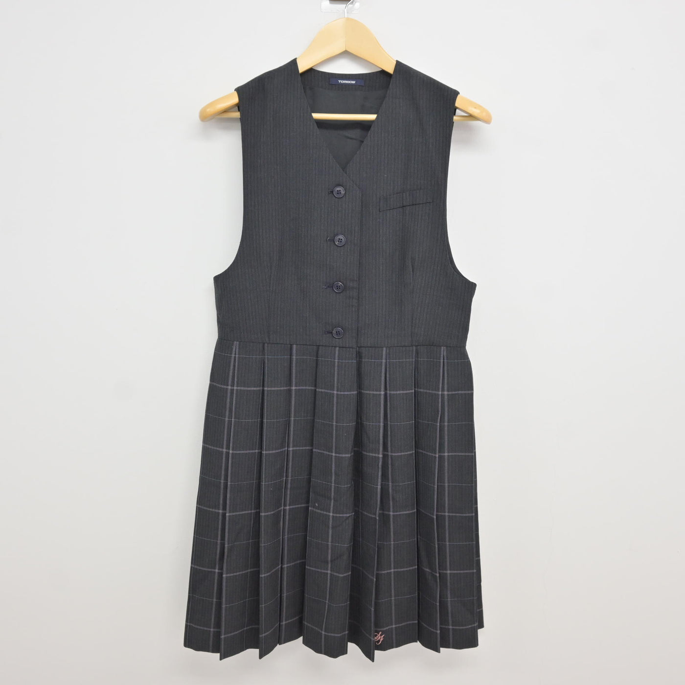 【中古】佐賀県 佐賀女子短期大学付属佐賀女子高等学校 女子制服 3点 (シャツ・ジャンパースカート) sf115830