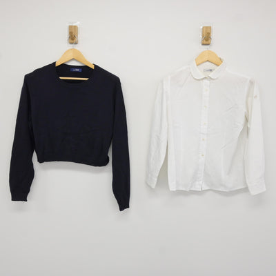 【中古】佐賀県 佐賀女子短期大学付属佐賀女子高等学校 女子制服 2点 (ニット・シャツ) sf115831