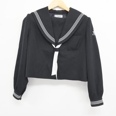 【中古】福岡県 大川東中学校 女子制服 3点 (セーラー服・スカート) sf115833
