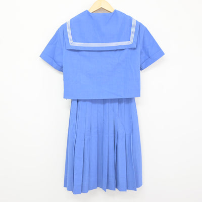 【中古】福岡県 朝倉高等学校 女子制服 2点 (セーラー服・スカート) sf115837