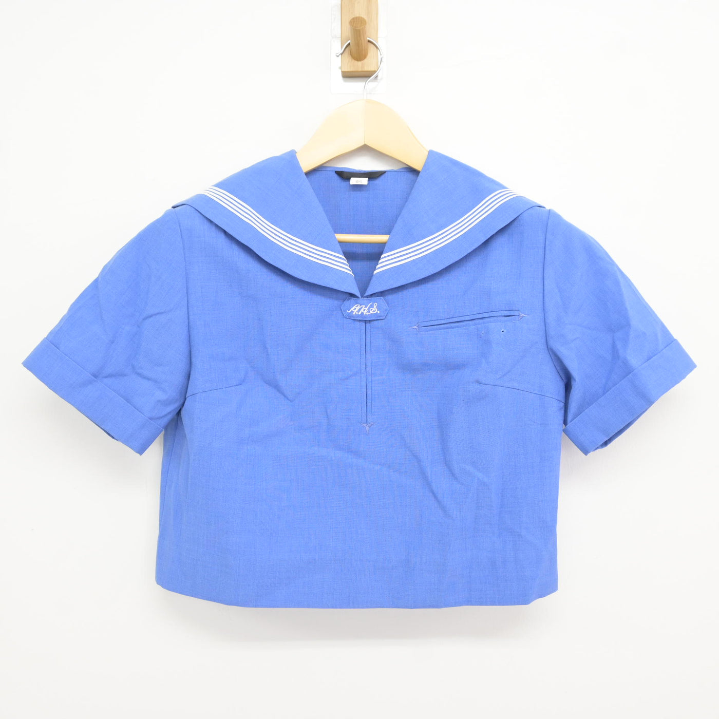 【中古】福岡県 朝倉高等学校 女子制服 2点 (ニット・セーラー服) sf115838